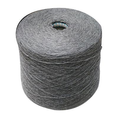 China Anti-pilling Good Quality 8% Recycled Black Blend Yarn 30/1 Ring Spun Polyester Gray Melange Color Knitting Yarn for sale