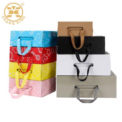 China Recyclable Custom Shoe Store Corrugated Fold Color Caja De Carton Para Zapatos De Almacenamiento Box for sale