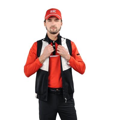 China New Arrival Breathable Plus Size Zipper Blast Men Invest Golf Wear OEM Golf Wear Vest for sale