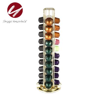 China Viable Nespresso Coffee Pod Holder Capsule Storage 360 ​​Degree Rotating Coffee Capsule Holder for sale