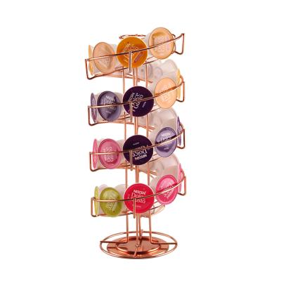 China Viable High Quality Solutions Rotating Rotating 24 Capsule Coffee Pod Holder Tower Stand Holders For Dolce Enthusiasm for sale