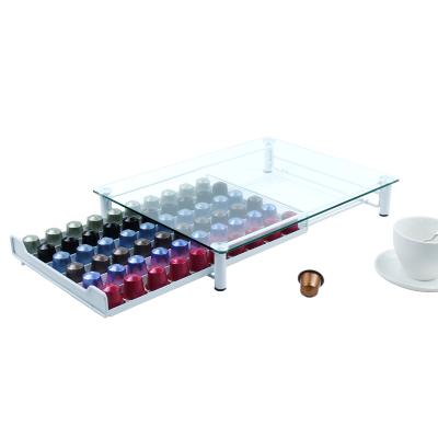 China New Design Sustainable Pod Drawer Organizer Nespresso Coffee Capsule Holder for sale