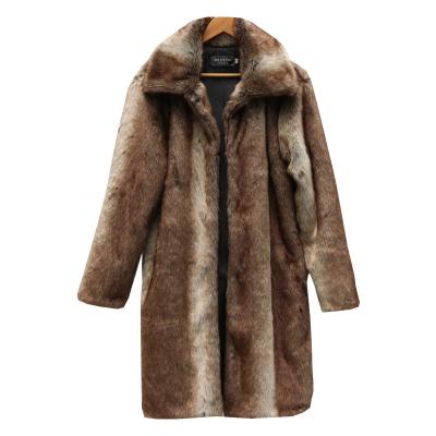 China New Plus Size Men's Fur Coat Anti-Wrinkle Oversized Coat Leisure Warm Long Trench Mink Coat for sale