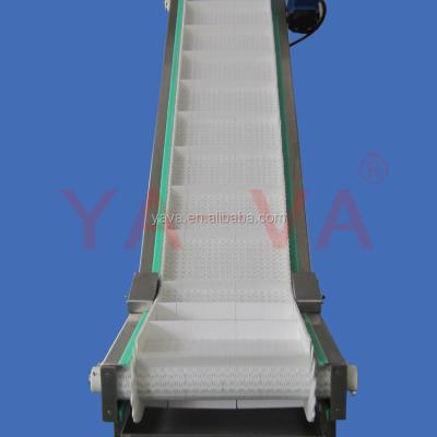 China Oil Food Industry Heavy Duty Modular Plastic Inclined Belt Conveyors for sale