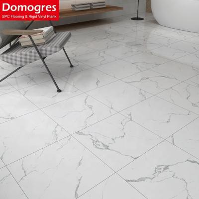 China Waterproof/Anti-Slip/Wear Resistant/Fire Retardant/Sound Barrier Living Room Antislip I4F Stone Colors Spc Rigid Core Marble White Vinyl Flooring for sale