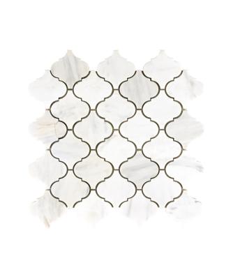 China Parquet Arabesque Lantern White Marble Stone Mosaic Tiles for sale