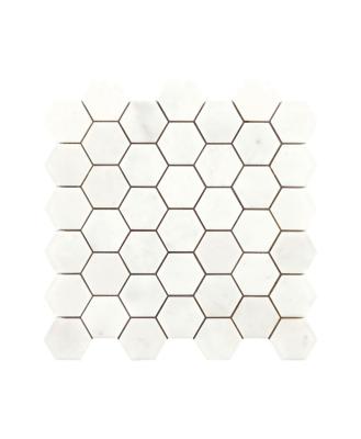 China Parquet Simplicity Style  JiGuangWhite  Hexagon Stone Marble Mosaic Tiles for sale