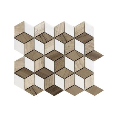 China Parquet Russia white marble tiles mosaic for sale