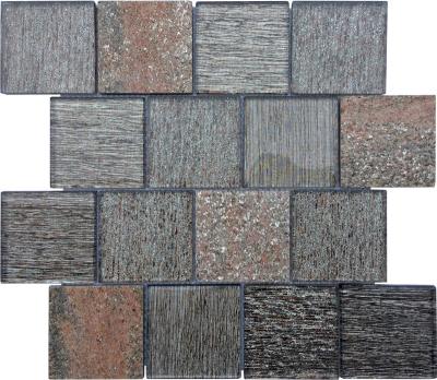 China Parquet Discount Wholesale Stone Colors Mirror Tile Glass  Mosaic for sale