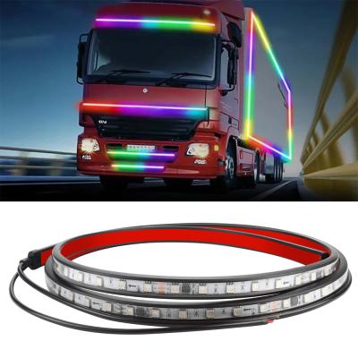 China WANTED Dream Color Horse Strobe 24V Decorative Flexible Led Strip For Van Bus Truck Accessories Underglow Atmosphere Lamp for sale