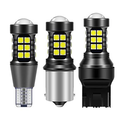 China Car Led Bulb EYE T20 T25 1156 Replacement 12-24V LED T15 Bulb 1157 3030 27SMD 7440 7443 Canbus Auto Reserve Lights Brake Turn Tail Lamp for sale