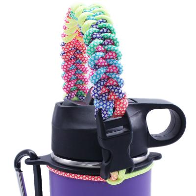 China For Sports Camping Customized Colorful Paracord Weave Handle For Wide Mouth Water Bottle Holder for sale