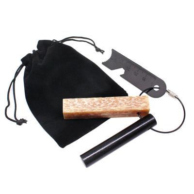 China Start Fires In Any Weather Conditions Emergency Fatwood Stick Fire Starter Outdoor Camping Survival Tool Kit With Carry Pouch for sale