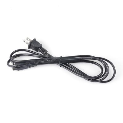 China Home Appliance UL Approved 15A 6ft Power Cord Cable 2 Pin Flat Plug Extension Cord for sale