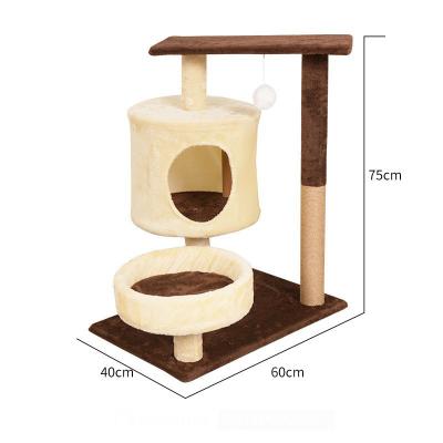 China Sustainable Wholesale OEM Luxury Furniture Modern Cat Tree Towers House Cats Flower Frame Scratcher Climbing sisal cat Scratching Post Toy for sale