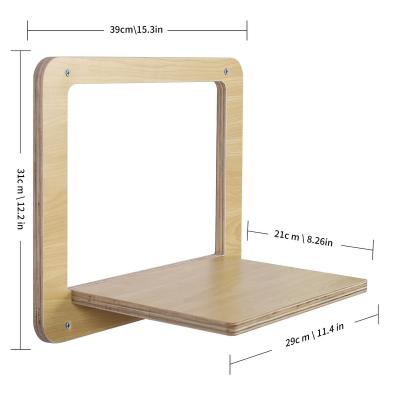 China Sustainable Wholesale OEM DIY Modern Indoor Quality Guaranteed Solid Wood Wall Mounted Cat Climbing Frame Cat Bird House Tower for sale