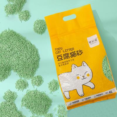 China Cute Natural Tofu Cat Litter Biodegradable Fast Clumping Natural Green Tea Fresh Tofu Original Cat Litter for sale