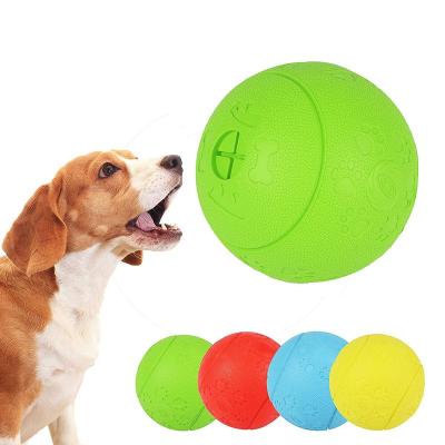 China Dogs Customisable logo Pet Toys dog bite resistant training ball rubber cleaning dog leakage food ball toys for sale