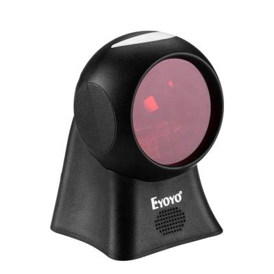 China Omnidirectional Handsfree USB Eyoyo Wired Barcode Reader Platform 1D Desktop Scanner with A4 Auto-detect Scan for sale