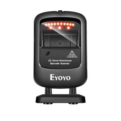 China Desktop Eyoyo USB Interface Handsfree 2D 1D Omnidirectional Wired A4 Barcode Scanner for sale