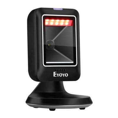 China Eyoyo 2D Fast Hands-free Platform Scanning 1D Barcode Desktop Scanner for Supermarket Library Retail Store for sale