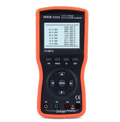 China VICTOR 4300 DC9V Digital Multi Functional Phase Meter Electric Power Detector VICTOR 4300 for sale