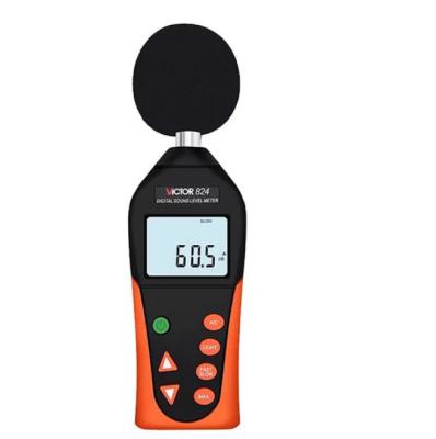 China VICTOR 824 Plastic 30~130 dBC Range Automatic Digital Sound Level Meter Range Noise Detector for sale