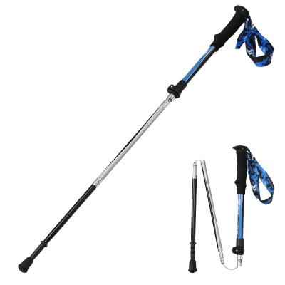 China China Suppliers China Suppliers Popular Folding Portable Solid Alpenstocks Lightweight Aluminum Alloy Trekking Pole Hike/Hike/Ski For Hiking for sale