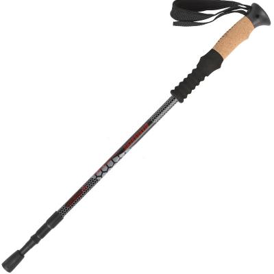 China Customized 3 connections alpenstock aeronautical aluminum 7075 heights durable 7075 heights hike/hike/ski ultralight stretch trekking pole for outdoor for sale