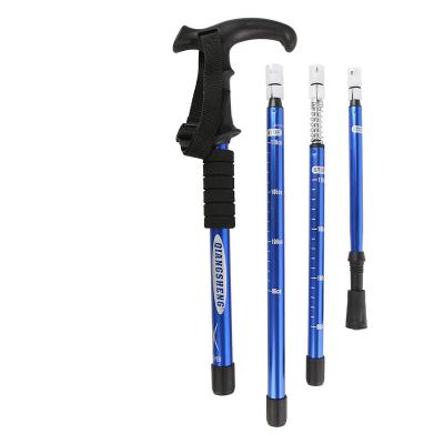 China Hot Sale Telescopic High Quality Ultralight Trekking Stick Aluminum Alloy 315g Solid Hike/Rise/Ski Pole For Foot Mountaineering for sale