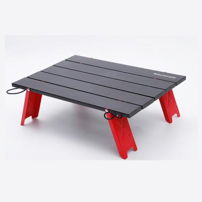 China New design minimalist aluminum alloy 40*29*13cm outdoor picnic table support ultralight portable bolded folding table for sale