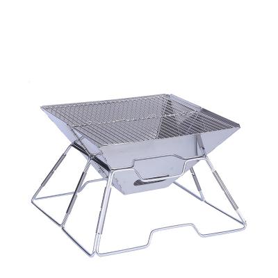 China Not Easy To Deform Durable Useful Sizes Charcoal Folding BBQ Grills Stainless Steel Portable Folding BBQ Grill For Outdoor Mountaineering for sale