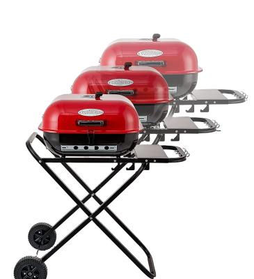 China Adjustable Height Portable Lamb Grill BBQ For Garden Used Barrel Charcoal BBQ Grill for sale