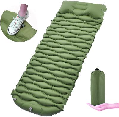 China Sleeping Bag + Comforter + Cushion High Quality Outdoor Inflatable Camping Sleep Pad With Padded Sleeping Bag for sale