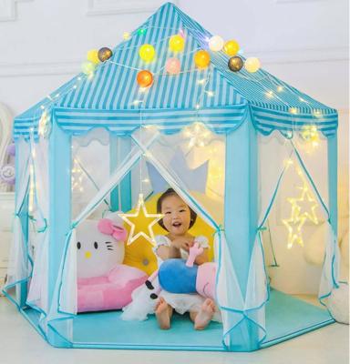 China New Hexagon Style Large Small Package Girls Toy Tent Playhouse Indoor Princess Extended Type Bedroom Tent For Children Play for sale