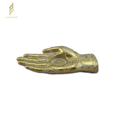 China China Resin Buddha Sculpture Home Decor Buddha Hand Candle Holder for sale