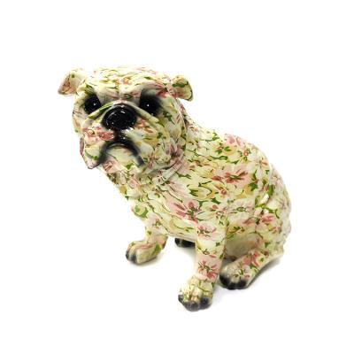 China Europe Custom Design Animal Sculpture Resin French Bulldog Graffiti Dog Home Statue for sale