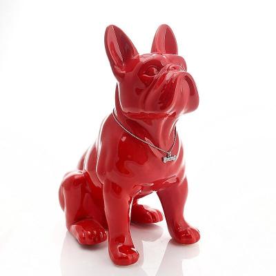 China Europe Nordic Home Decoration Crafts Bulldog Statue Resin French Bulldog Sculpture for sale