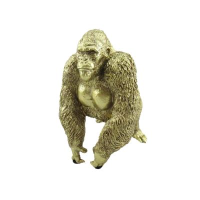 China Europe new design animal bookends for home decoration golden gorilla statue for sale