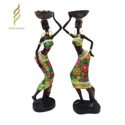 China Decorative African Handwork Woman Sculpture From Europe For Sale for sale