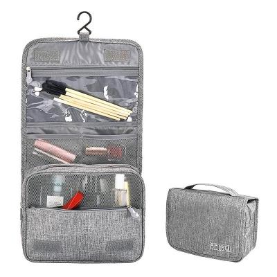 China Fashion Hanging Toiletry Bag Makeup Waterproof Portable Travel Toiletry Bag For Women And Men 300D Polyester 2 Large for sale