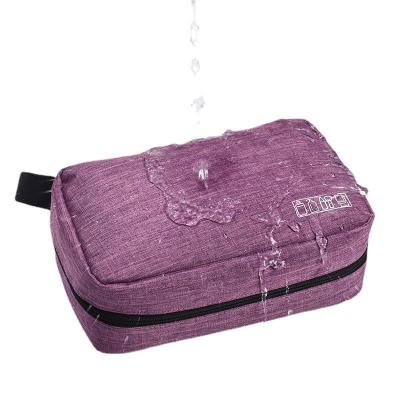 China Fashion Hanging Toiletry Bag Makeup Waterproof Portable Travel Toiletry Bag For Women And Men 300D Polyester 2 Large for sale