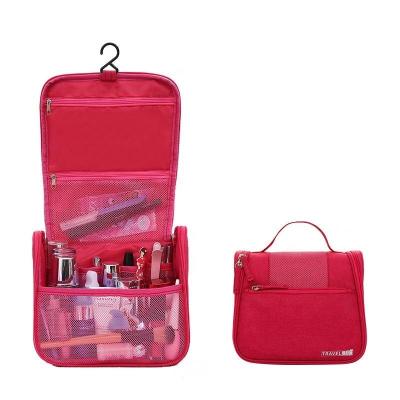 China Fashion Hanging Toiletry Bag Makeup Waterproof Portable Travel Toiletry Bag For Women And Men 300D Polyester 2 Large for sale