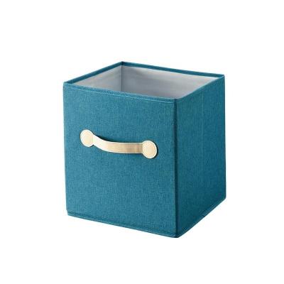 China High Quality Viable Collapsible Foldable Box Organizers Cube Canvas Type Storage Bins Cloth Cloth Storage Boxes For Clothes for sale