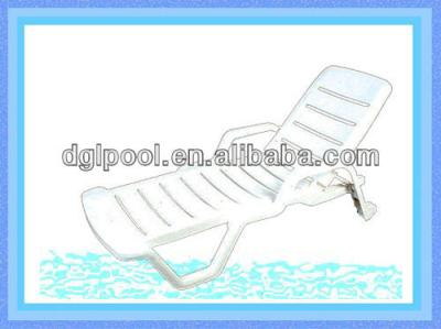 China Modern beach chair with wheels DN4010|piscina pvc sun lounger for sale