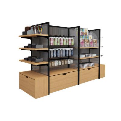 China Stationary Double Sided Display Rack Case Shelf Supermarket Display Stands for sale