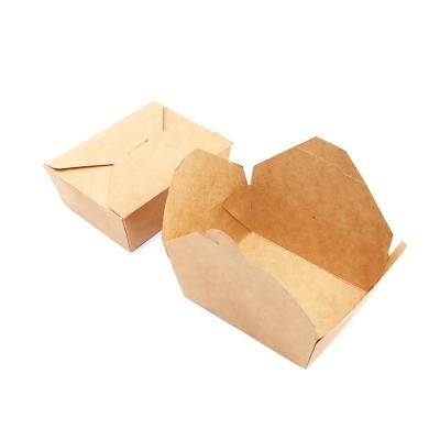 China Wholesale Disposable/Recyclable Biodegradable Kraft Paper Food Packaging Salad Box for sale