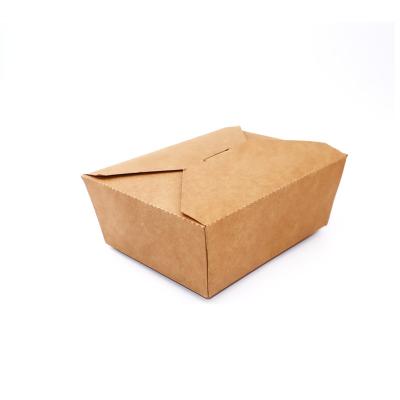 China Manufacturer Custom Wholesale Lunch Disposable / Recyclable Brown Food Packaging Paper Packaging Boxes for sale