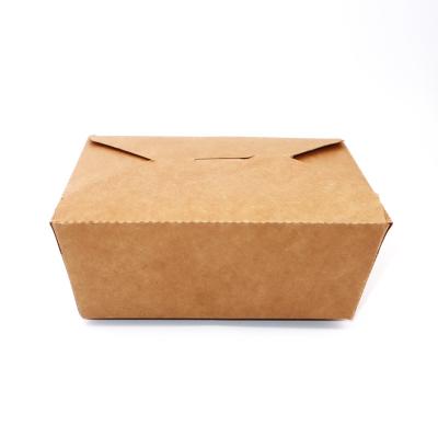 China Disposable / Recyclable Custom Eco - Friendly 16oz 26oz 32oz Take Away Biodegradable Disposable Kraft Paper Box for sale