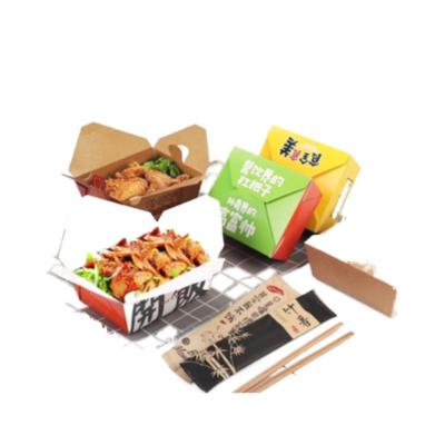 China Wholesale Disposable Stock 1000ml Paper Lunch Box China Packaging for sale